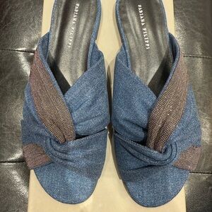 Madam Kleeps Blue and Brown Women's Sandals